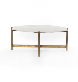 Four Hands Adair Coffee Table-Raw Brass