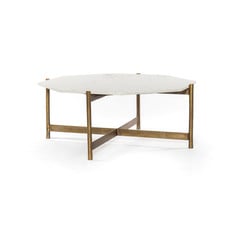 Four Hands Adair Coffee Table-Raw Brass