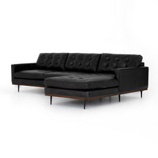 Four Hands Lexi 2 Pc Sectional-Raf Chaise  Black