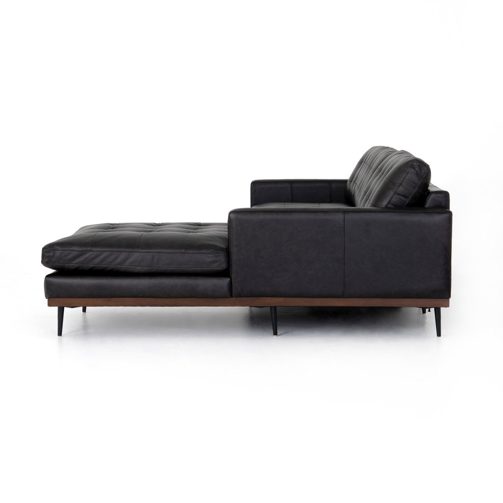 Four Hands Lexi 2 Pc Sectional-Raf Chaise  Black