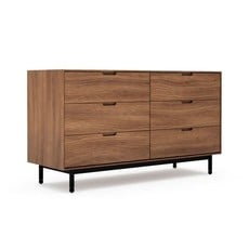 Gus Modern Munro Six Drawer Dresser Walnut