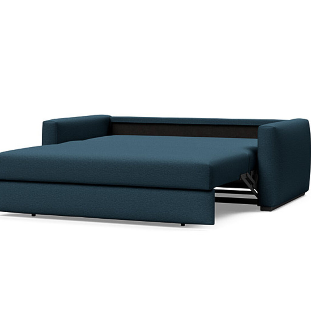 Innovation Living Cosial Queen Size Sofa Bed - Argus Navy BLue - Black Legs