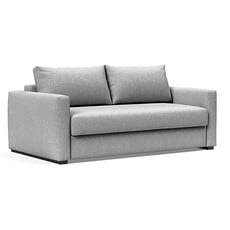 Innovation Living Cosial Queen Size Sofa Bed - Micro Check Grey - Black Legs