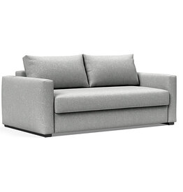 Innovation Living Cosial Sofa Bed W/Armrest - Blakc Legs - 63"x77" - Micro Check Grey