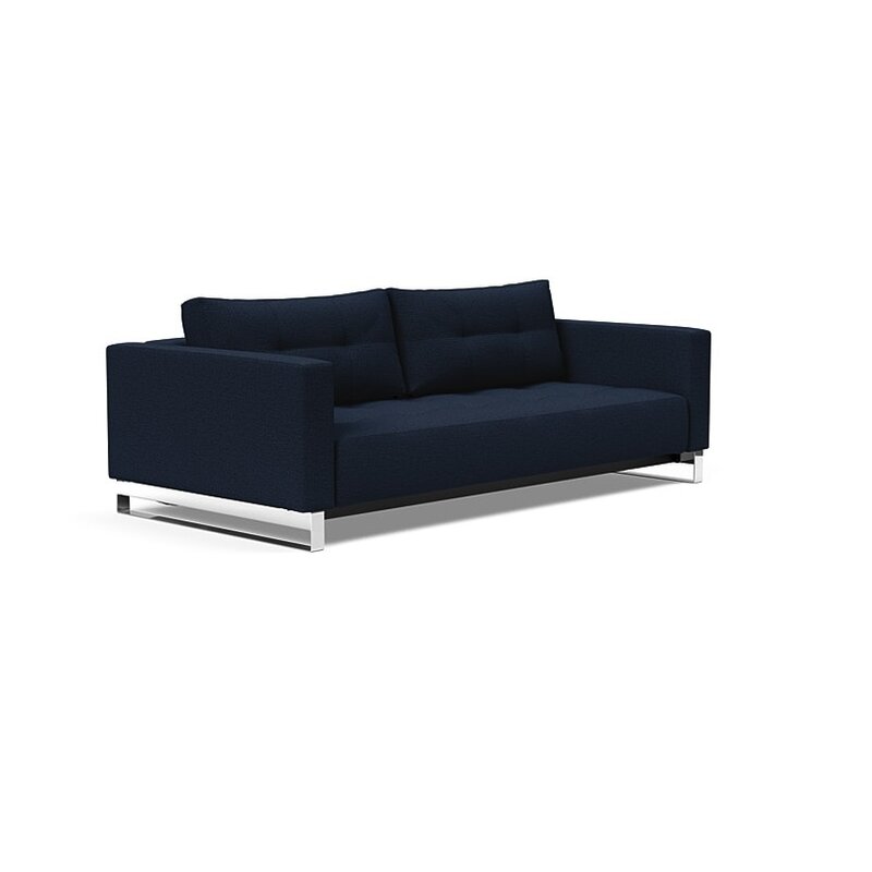Innovation Living Cassius D.E.L. Sofa - Chrome Legs 63"x91" - Mixed Dance Blue
