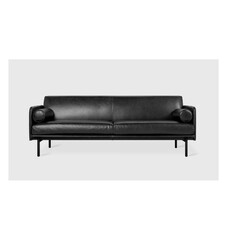 Gus Modern Foundry Sofa Saddle Black Leather