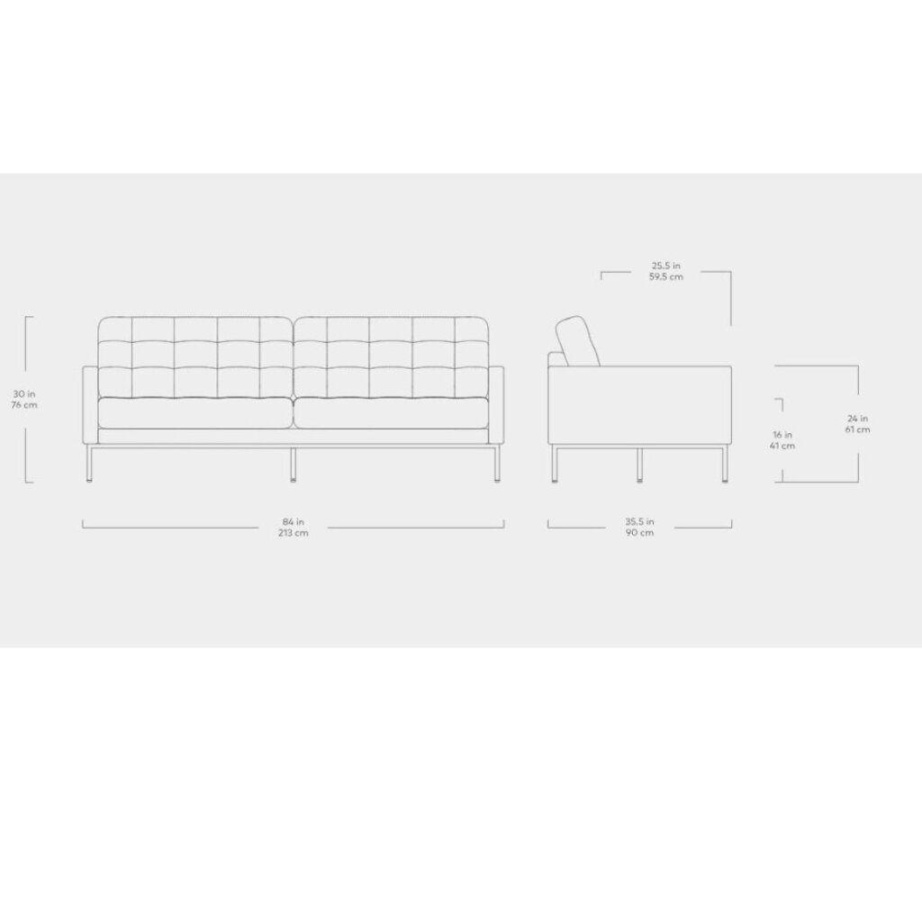 Gus Modern Towne Sofa Parliament stone