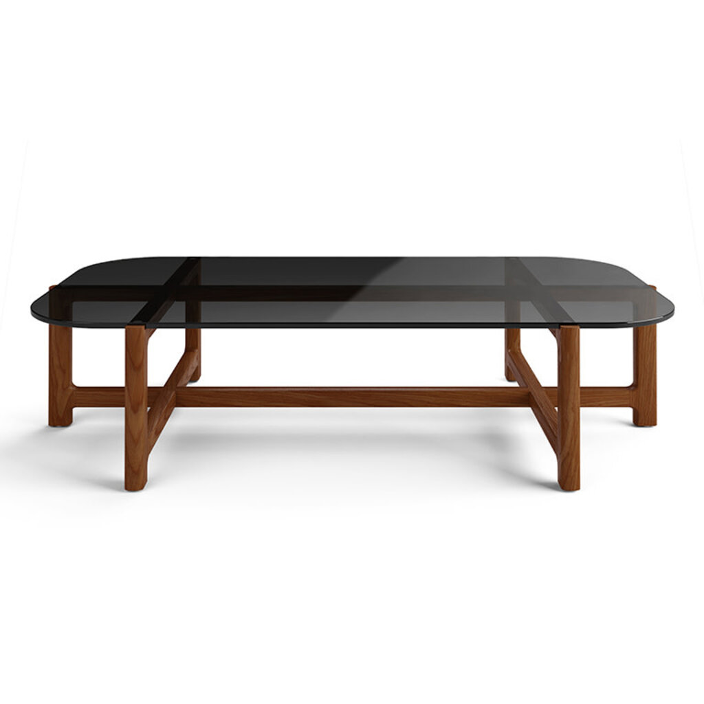 Gus Modern Quarry Rectangular Coffee Table - Smoke/Walnut