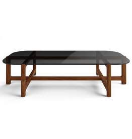 Gus Modern Quarry Rectangular Coffee Table - Smoke/Walnut