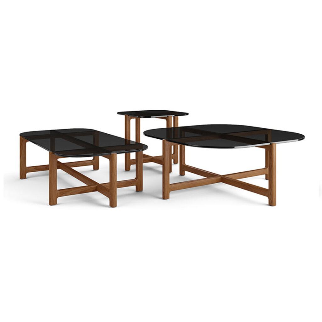 Gus Modern Quarry Rectangular Coffee Table - Smoke/Walnut