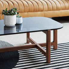Gus Modern Quarry Rectangular Coffee Table - Smoke/Walnut