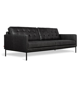 Gus Modern Towne Sofa Saddle Black Leather