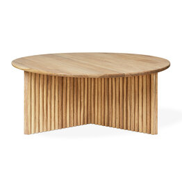 Gus Modern Odeon Coffee Table Round White Oak