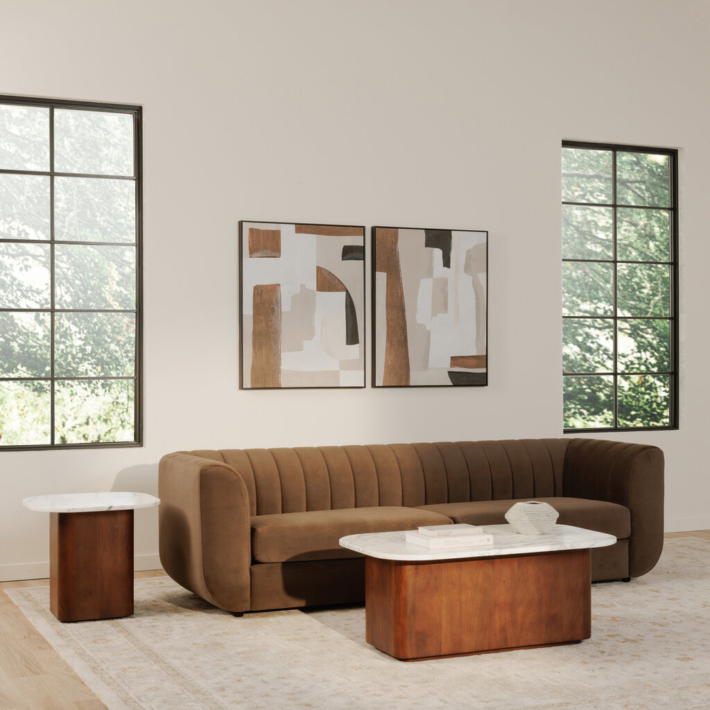 Rosy Sofa Dark Brown Direct Furniture Modern Home