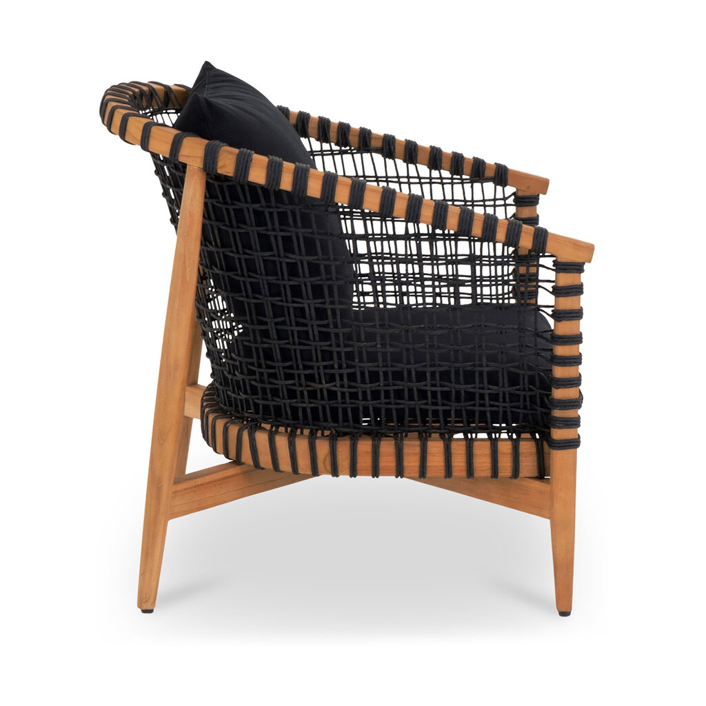 Moe's Home Collection Kuna Outdoor Lounge Chair - Black