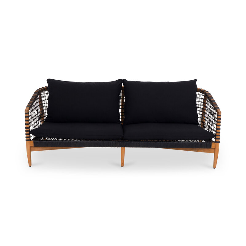 Moe's Home Collection Kuna Outdoor Sofa Black