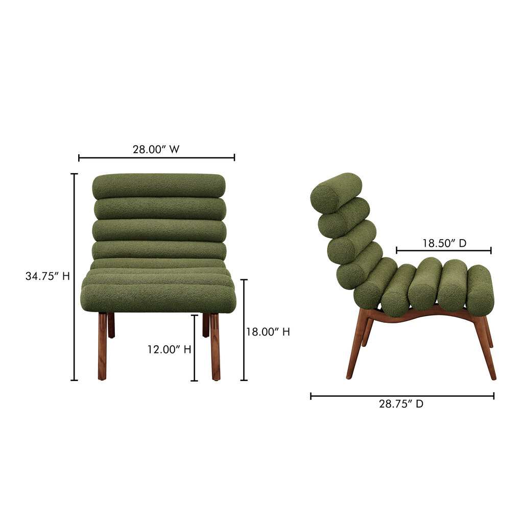 Moe's Home Collection Arlo Accent Chair - Dark Green