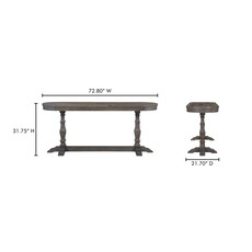 Moe's Home Collection Georgia Console Table - Aged Brown