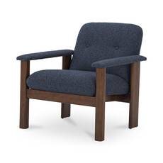 Moe's Home Collection Parker Lounge Chair Dark Blue