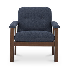 Moe's Home Collection Parker Lounge Chair Dark Blue