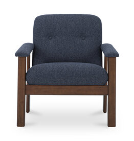 Moe's Home Collection Parker Lounge Chair Dark Blue