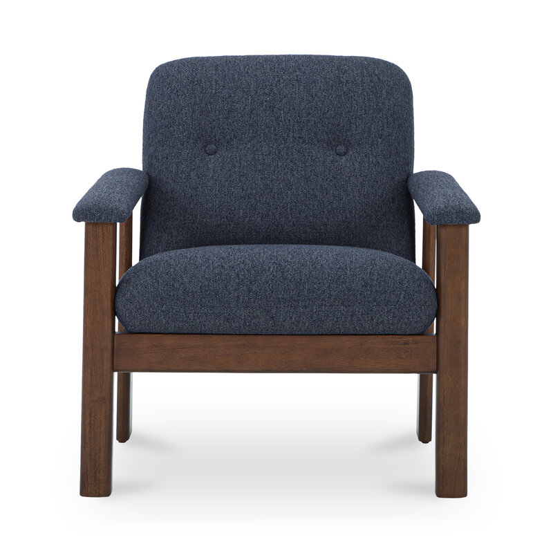Moe's Home Collection Parker Lounge Chair Dark Blue