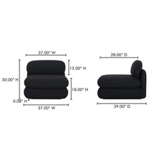 Moe's Home Collection Scout Lounge Chair - Black