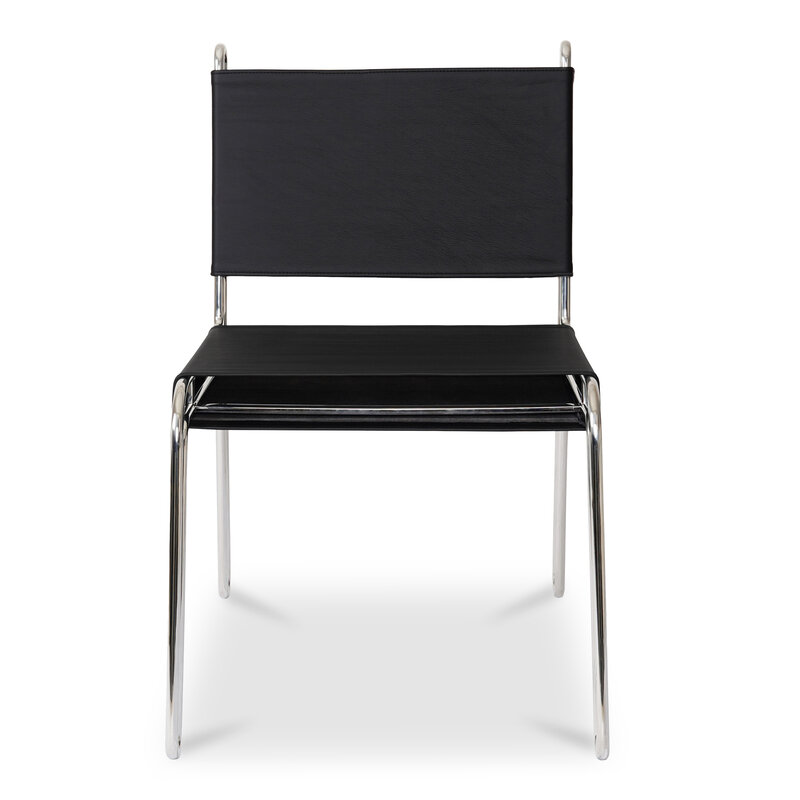 Moe's Home Collection Petra Leather Accent Chair - Black