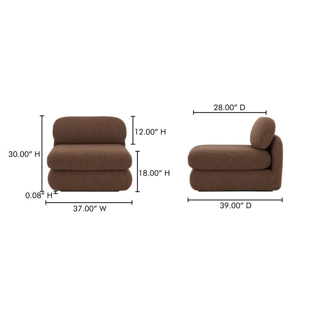 Moe's Home Collection Scout Lounge Chair - Toffee