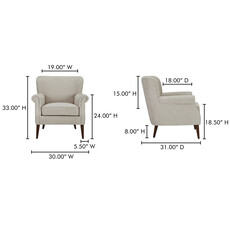 Moe's Home Collection Harriet Accent Chair - Beige