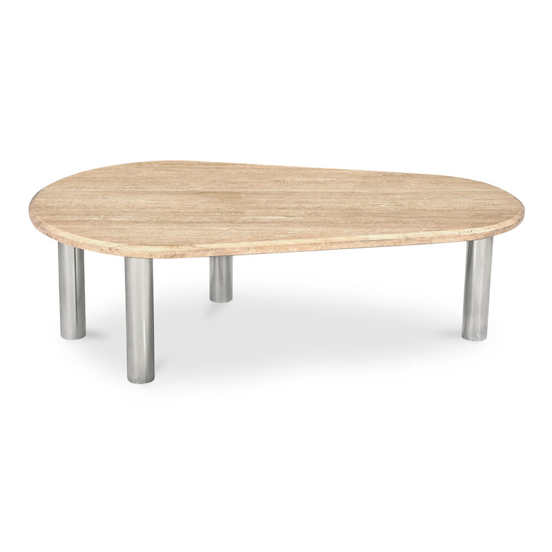 Moe's Home Collection Fia Coffee Table - Beige Travertine