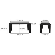 Moe's Home Collection Satona Dining Table - Black