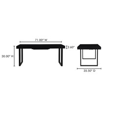 Moe's Home Collection Ben Extension Dining Table - Black
