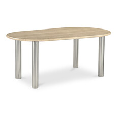 Moe's Home Collection Fia Dining Table Beige Travertine