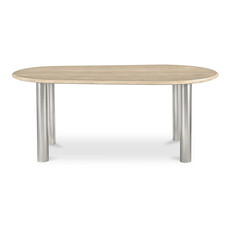Moe's Home Collection Fia Dining Table Beige Travertine