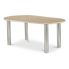 Moe's Home Collection Fia Dining Table Beige Travertine