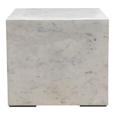 Moe's Home Collection Nash Side Table - White Marble
