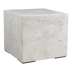 Moe's Home Collection Nash Side Table - White Marble