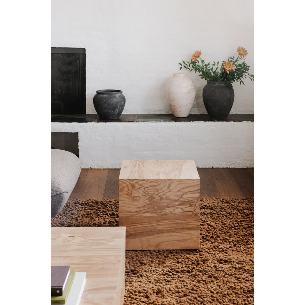 Moe's Home Collection Nash Side Table - Honey Brown Burl