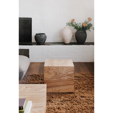 Moe's Home Collection Nash Side Table - Honey Brown Burl