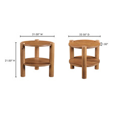 Moe's Home Collection Olsen Accent Table Vintage Brown