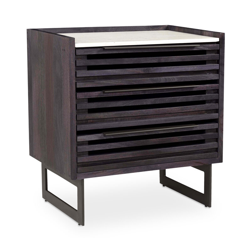 Moe's Home Collection Paloma 3 Drawer Nightstand