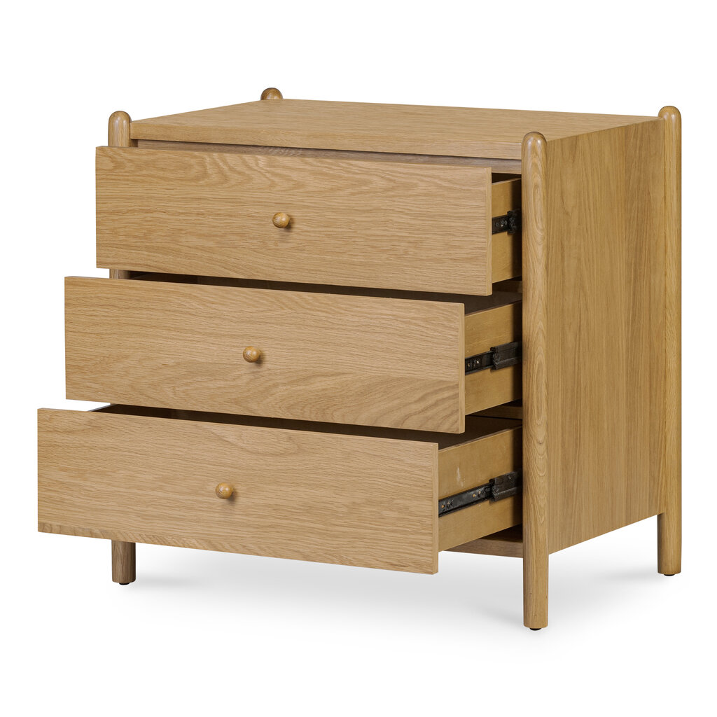 Moe's Home Collection Billy 3 Drawer Nightstand