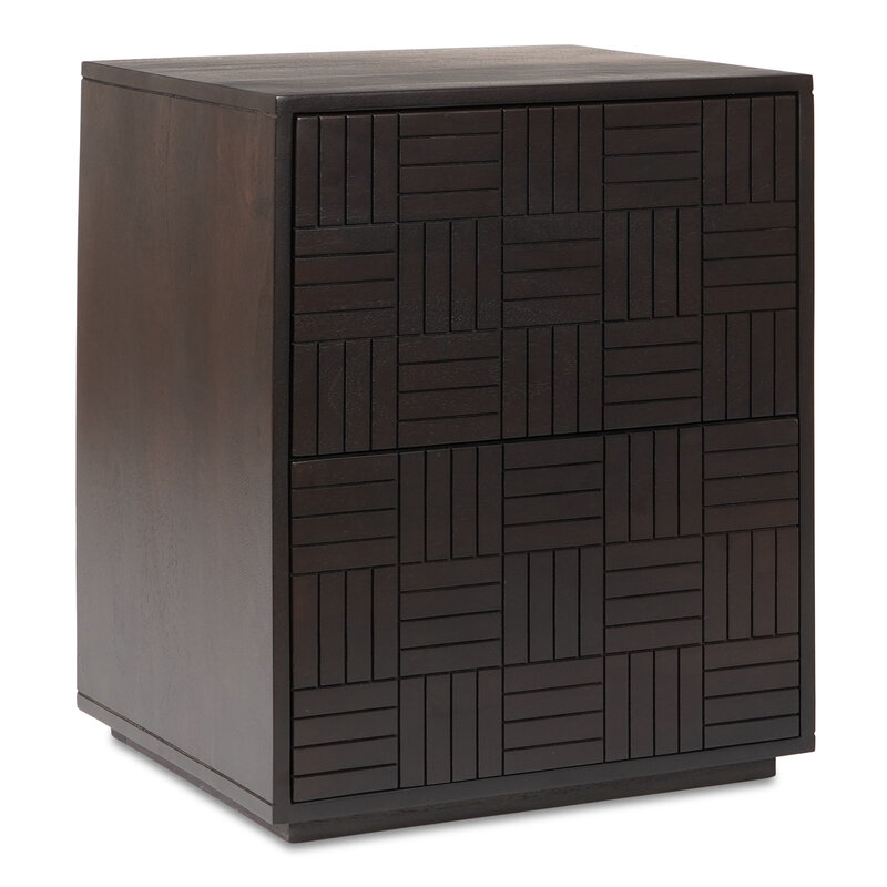 Moe's Home Collection Denman Nightstand- Dark Brown