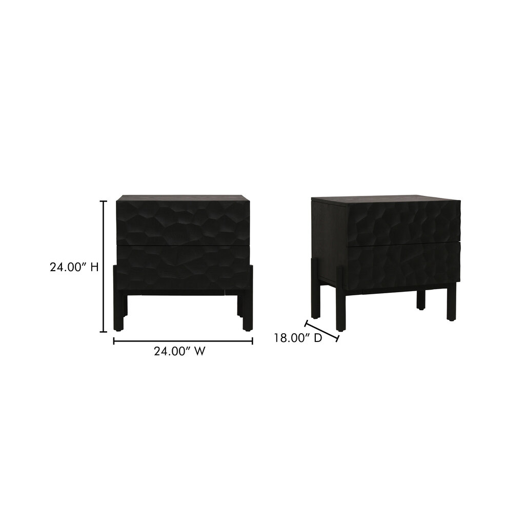 Moe's Home Collection Misaki Nightstand Black
