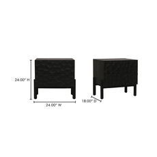 Moe's Home Collection Misaki Nightstand Black