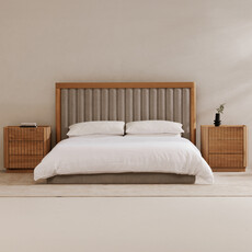 Moe's Home Collection Povera 3 Drawer Nightstand - Oak