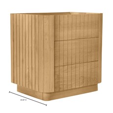 Moe's Home Collection Povera 3 Drawer Nightstand - Oak