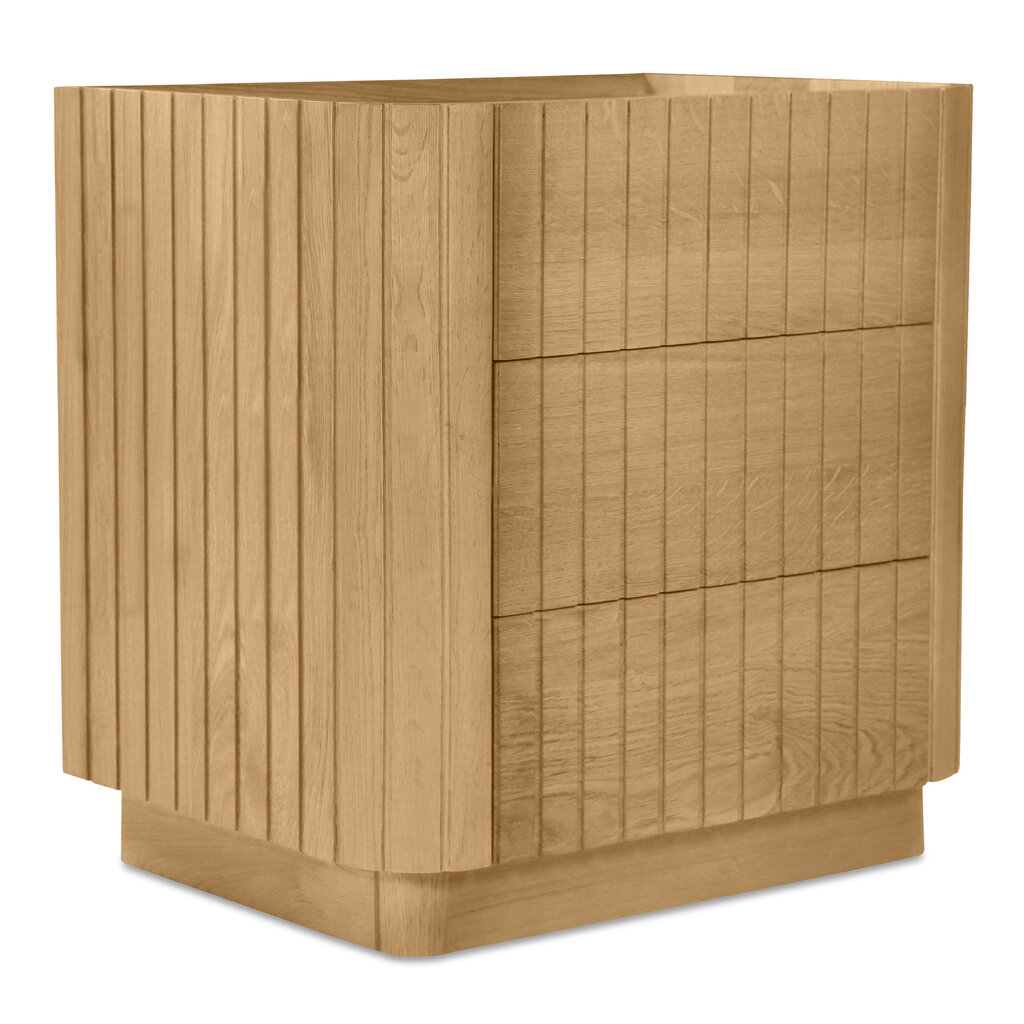 Moe's Home Collection Povera 3 Drawer Nightstand - Oak