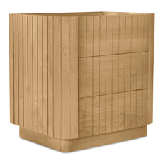 Moe's Home Collection Povera 3 Drawer Nightstand - Oak